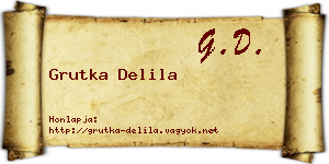 Grutka Delila névjegykártya